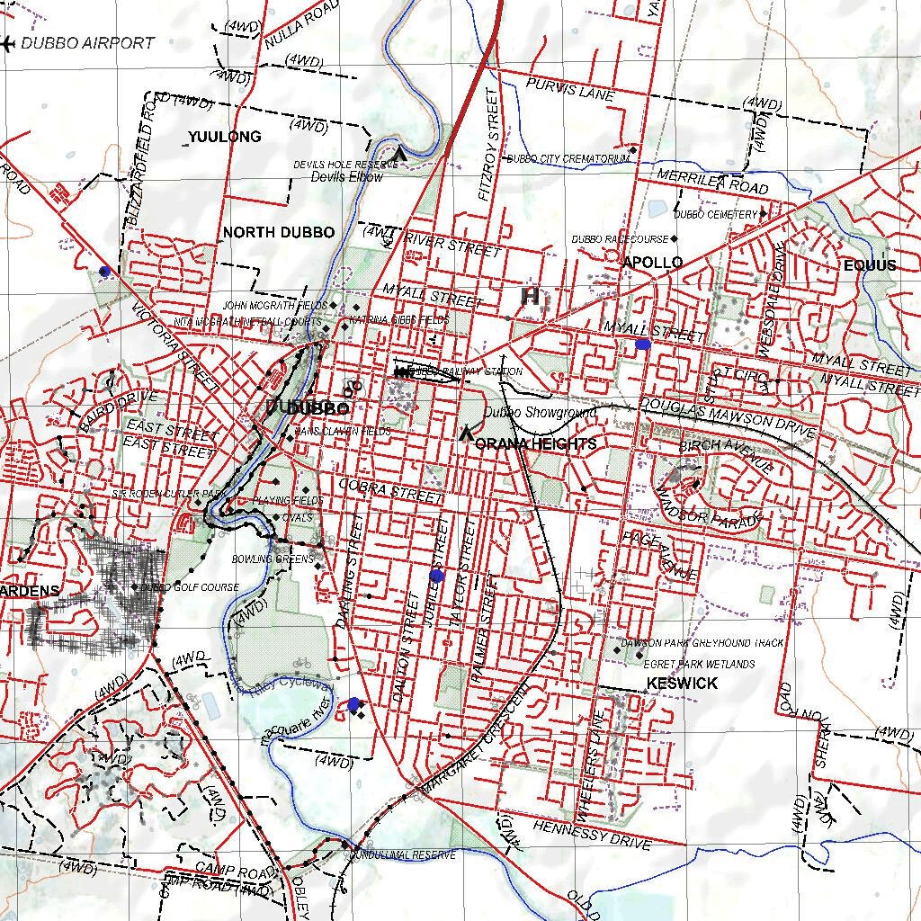 Getlost Map 8633 DUBBO NSW Topographic Map V15 1:75,000 by Getlost Maps ...