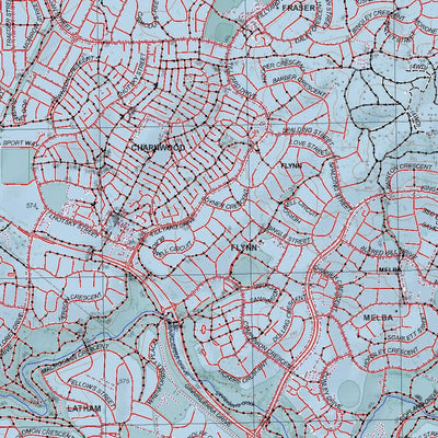 Getlost Maps Getlost Map 8727-4S Hall NSW Topographic Map V15 1:25,000 digital map