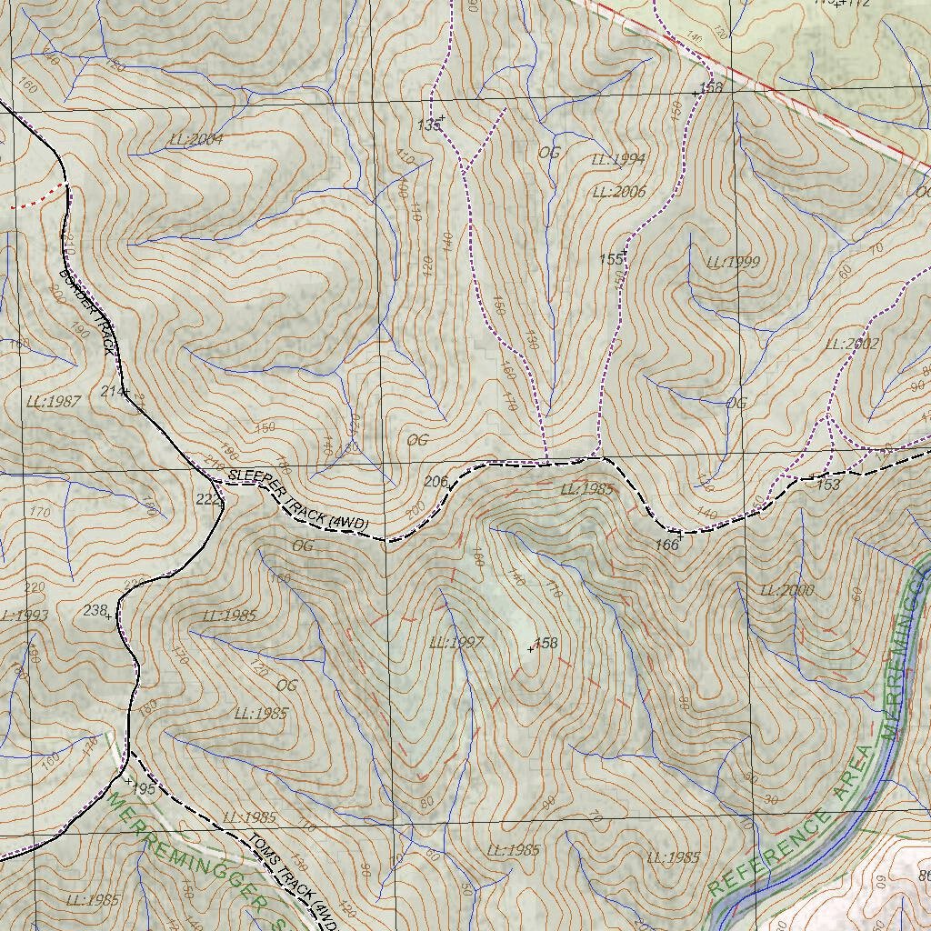 Getlost Map 8823-3 GENOA Victoria Topographic Map V16b 1:25,000 by ...