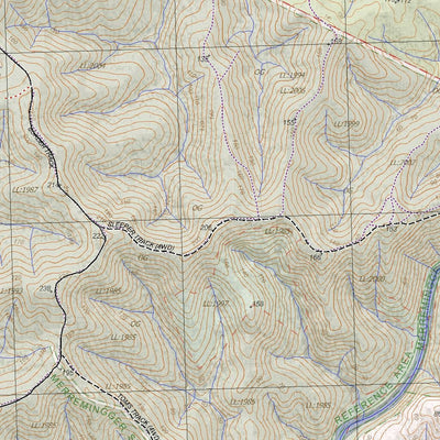 Getlost Maps Getlost Map 8823-3 GENOA Victoria Topographic Map V16b 1:25,000 digital map