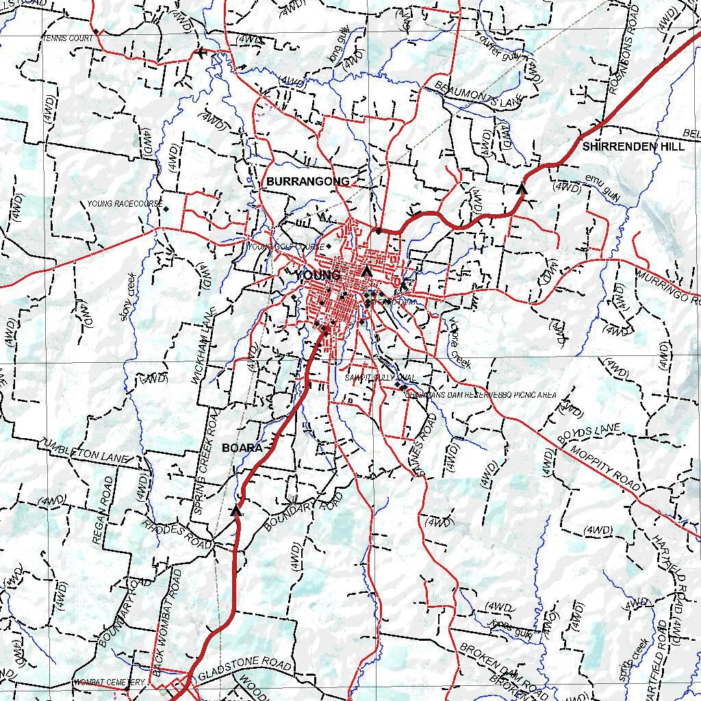 Getlost Map SI5511 COOTAMUNDRA Australia Touring Map V15 1:250,000 by ...