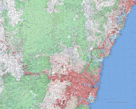 Getlost Maps Getlost Map SI5605 SYDNEY Australia Touring Map V15 1:250,000 digital map