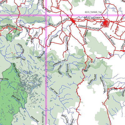 Getlost Maps Getlost Maps Index Map - Tasmania digital map