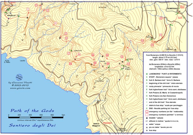 Path of the Gods/Sentiero degli Dei Map by GioVis Maps | Avenza Maps