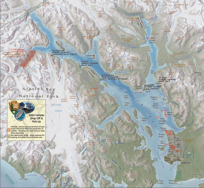 Glacier Bay National Park Glacier Bay Camper Drop-off/Pick-up digital map