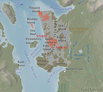 Glacier Bay National Park Glacier Bay Camper Drop-off/Pick-up digital map