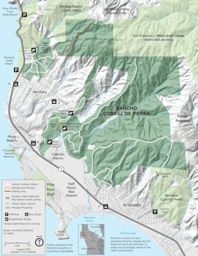 Golden Gate National Parks Conservancy Rancho Corral de Tierra, Golden Gate National Recreation Area digital map