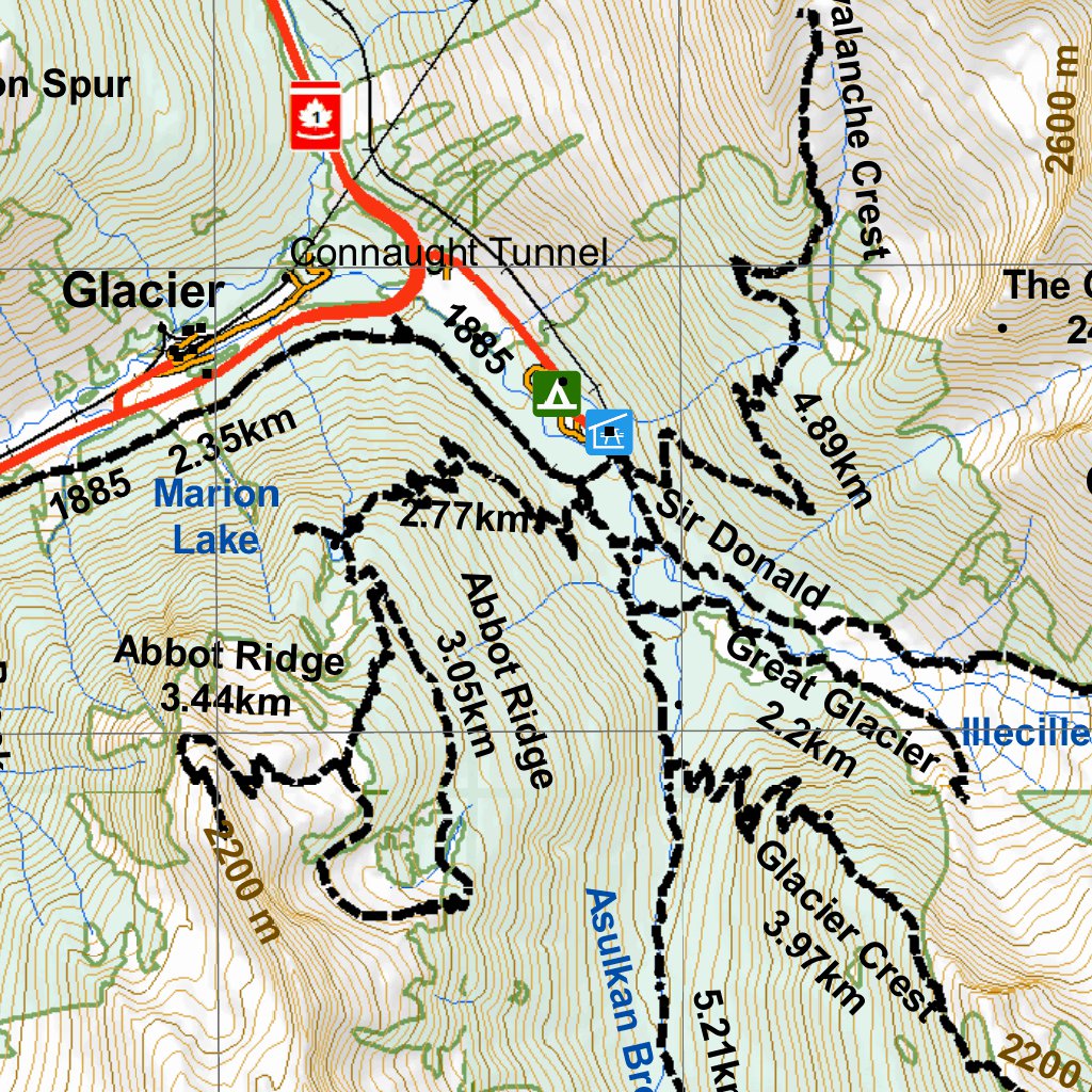 Glacier National Park of Canada Map by GoTrekkers Ltd | Avenza Maps