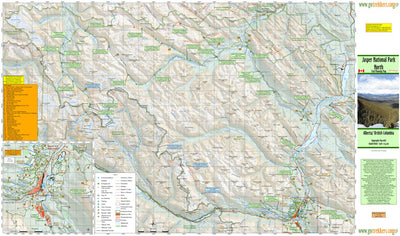 GoTrekkers Ltd Jasper National Park North Trail Planning Map digital map