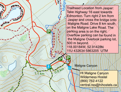 GoTrekkers Ltd Jasper National Park Skyline Trail digital map