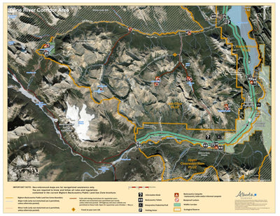 Government of Alberta Bighorn Backcountry - Cline River Corridor 2023 digital map