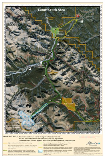 Government of Alberta Bighorn Backcountry - Cutoff Creek Area 2023 digital map