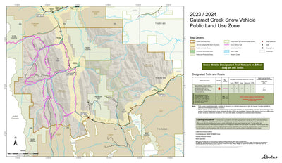 Government of Alberta Cataract Creek Public Lands Use Zone 2023 digital map