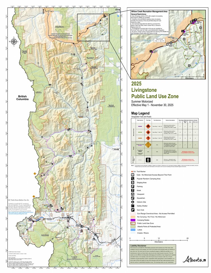 Livingstone Public Land Use Zone - Summer Map by Government of