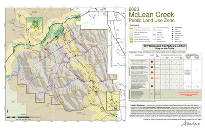 Government of Alberta McLean Creek Public land Use Zone 2023 digital map