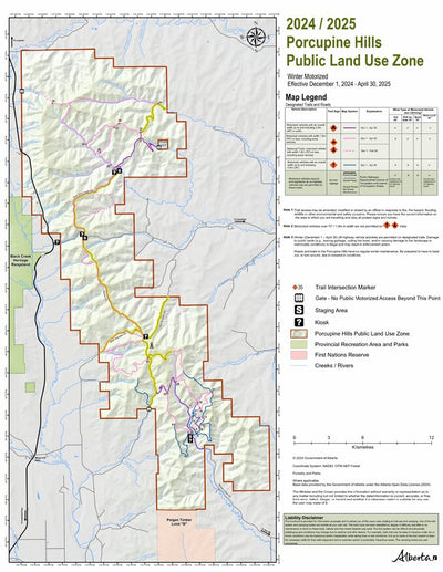 Porcupine Hills Public Land Use Zone - Winter Preview 1