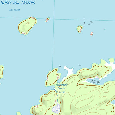 GPS Quebec inc. 031N06 RESERVOIR DOZOIS digital map