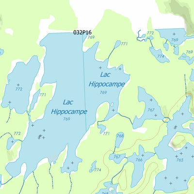 GPS Quebec inc. 032P16 LAC HIPPOCAMPE digital map