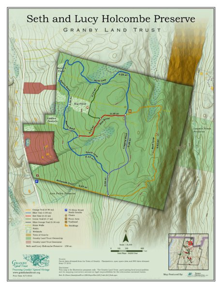 GLT Seth and Lucy Holcombe Preserve Trails Map by Granby Land Trust ...