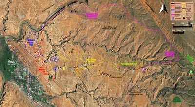 Grand County Utah, Sand Flats Recreation Area Sand Flats Sattellite Version digital map
