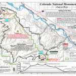 Grand Junction, Colorado Cycling Maps Colo Nat'l Monument East to West Cycling Route digital map