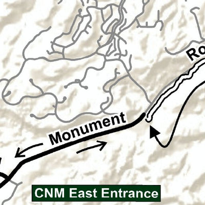 Grand Junction, Colorado Cycling Maps Colo Nat'l Monument East to West Cycling Route digital map