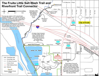 Grand Junction, Colorado Cycling Maps Fruita Little Salt Wash Trail and Riverfront Trail Connector digital map