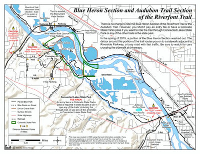 Grand Junction, Colorado Cycling Maps RFT Blue Heron and Audubon Sections digital map