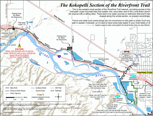 RFT Kokpelli Section Map by Grand Junction, Colorado Cycling Maps