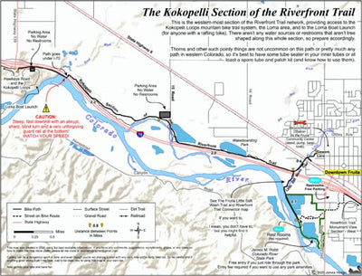 Grand Junction, Colorado Cycling Maps RFT Kokpelli Section digital map