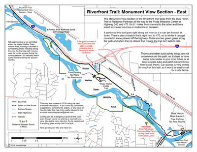 Grand Junction, Colorado Cycling Maps RFT Monument View Section - East digital map