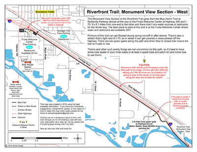 Grand Junction, Colorado Cycling Maps RFT Monument View Section - West digital map