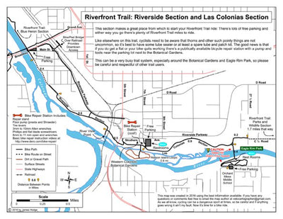 Grand Junction, Colorado Cycling Maps RFT Riverside Las Colonias Section digital map