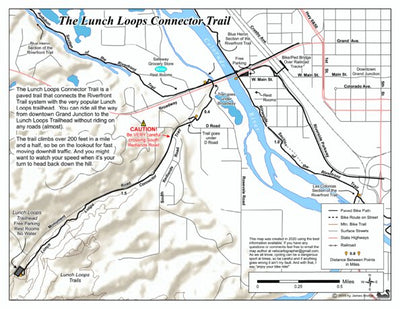 Grand Junction, Colorado Cycling Maps The Lunch Loops Connector Trail digital map