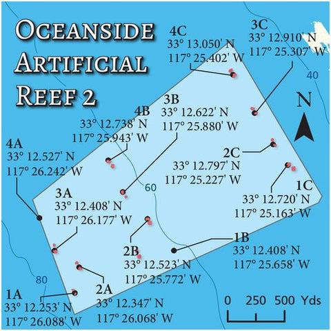 SoCal Fishing Maps - Oceanside Artificial Reef 2 Preview 1