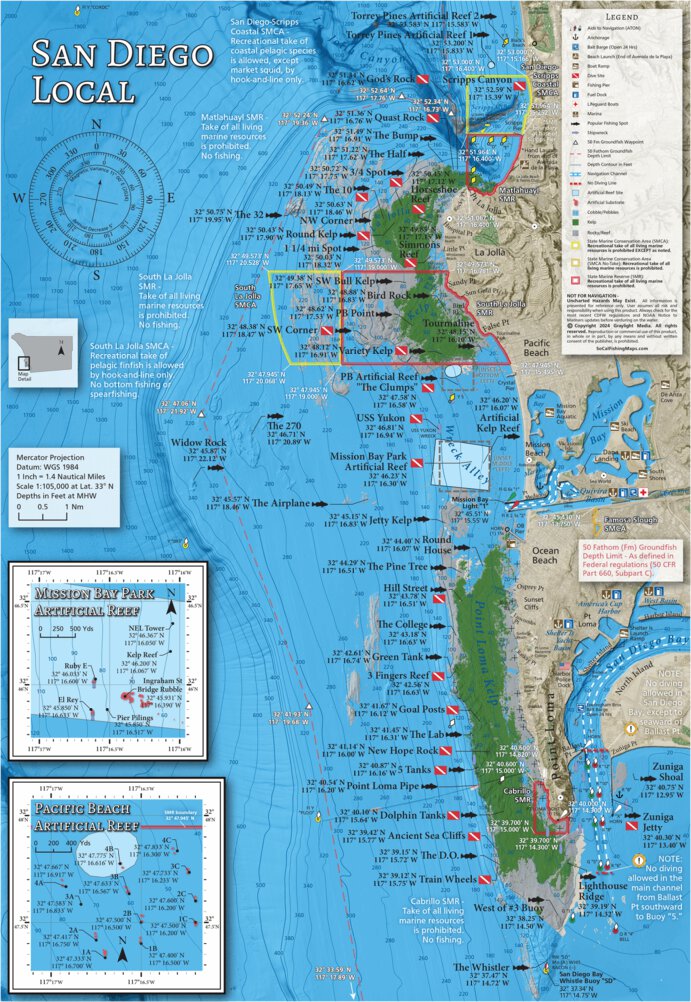 SoCal Fishing Maps - San Diego Local Map by Graylight Media | Avenza Maps