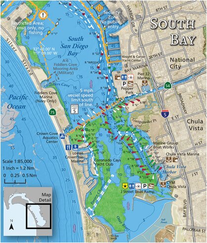SoCal Fishing Maps - South San Diego Bay Preview 1