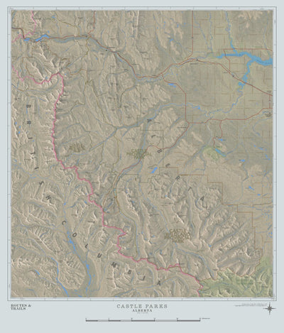 Great Northern Cartography Co. Castle Parks Routes and Trails digital map