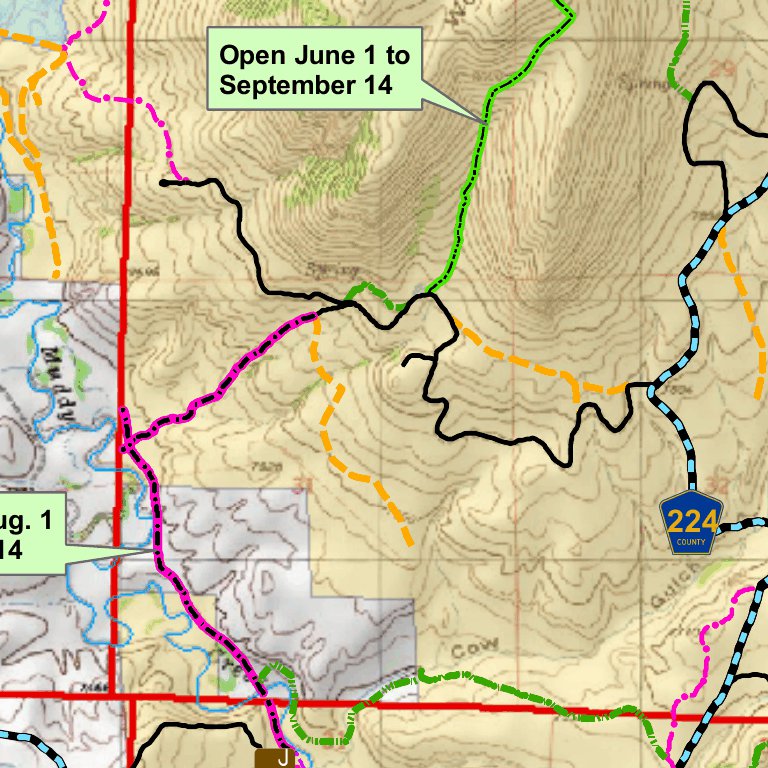 Wolford Travel Management Area Travel Map by Great Outdoors