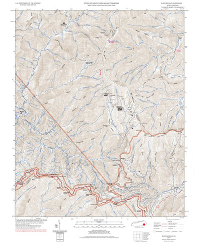 Great Smoky Mountains National Park NPS Bunches Bald 2017 digital map