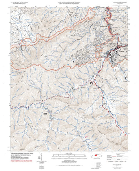 Order Mts Map NPS Great Smoky Mountains National Park 2017 Topographic Map Bundle by ...