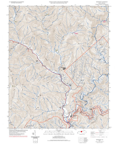 Great Smoky Mountains National Park NPS Smokemont 2017 digital map