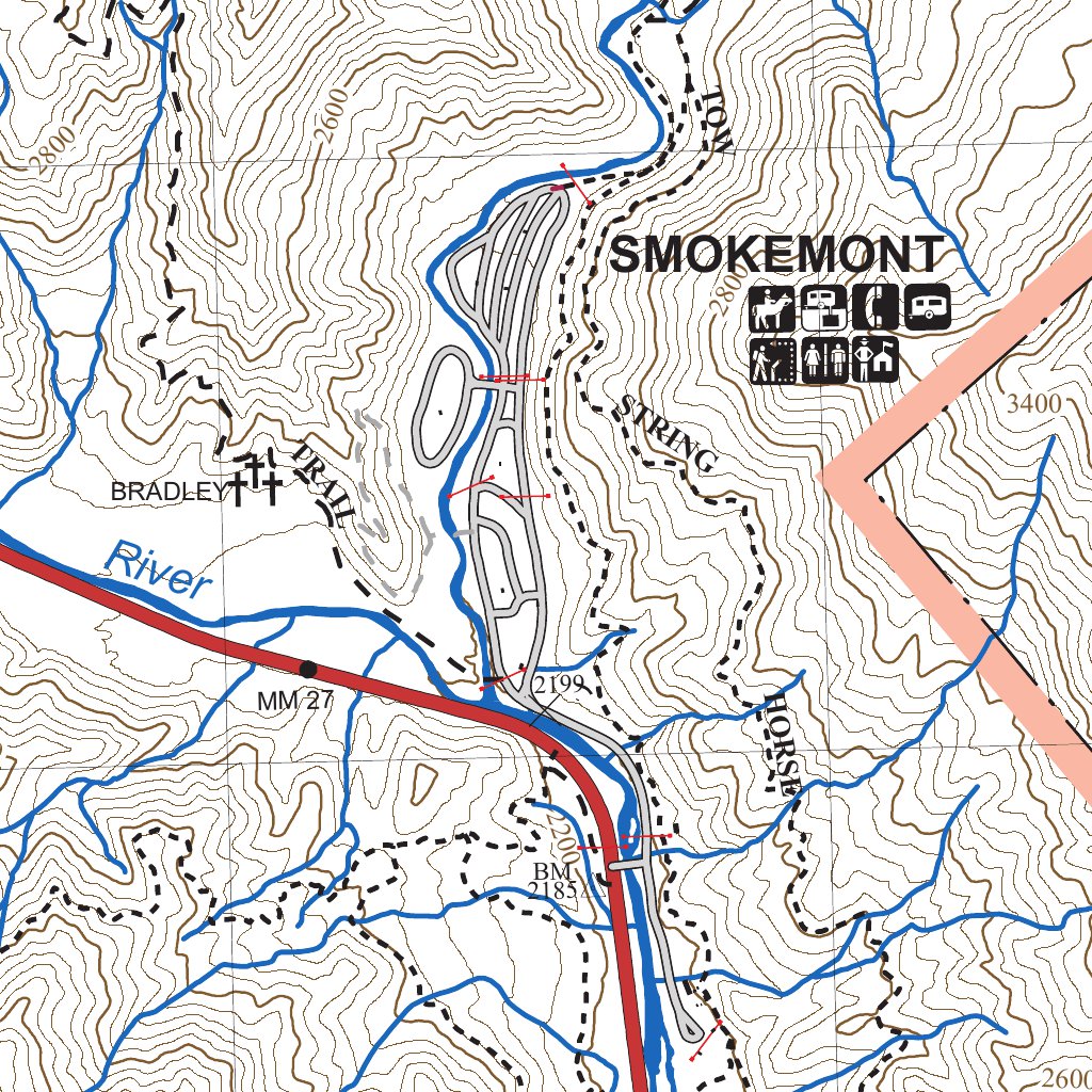 Smokey Point Map NPS Smokemont 2017 Map by Great Smoky Mountains National Park | Avenza Maps