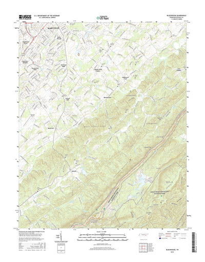 Great Smoky Mountains National Park NPS/USGS 2016 Blockhouse Topographic Map digital map