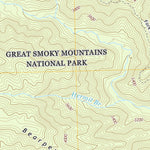 Great Smoky Mountains National Park NPS/USGS 2016 Clingmans Dome Topographic Map digital map