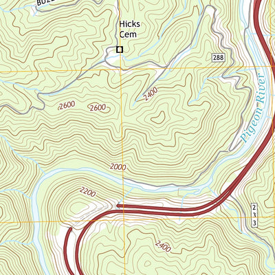 Great Smoky Mountains National Park NPS/USGS 2016 Cove Creek Gap Topographic Map digital map