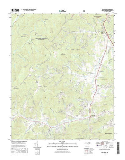 Great Smoky Mountains National Park NPS/USGS 2016 Dellwood Topographic Map digital map