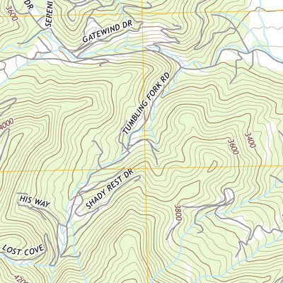 Great Smoky Mountains National Park NPS/USGS 2016 Dellwood Topographic Map digital map