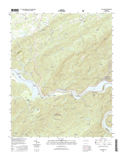 Great Smoky Mountains National Park NPS/USGS 2016 Tallassee Topographic Map digital map