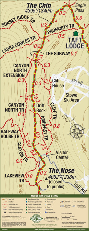 Long Trail Map_7th Edition_Mansfield Area Detail Preview 1